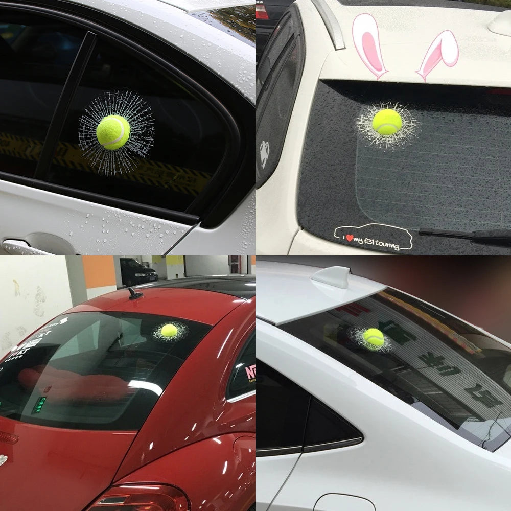 3D Tennisball-Unfall Aufkleber