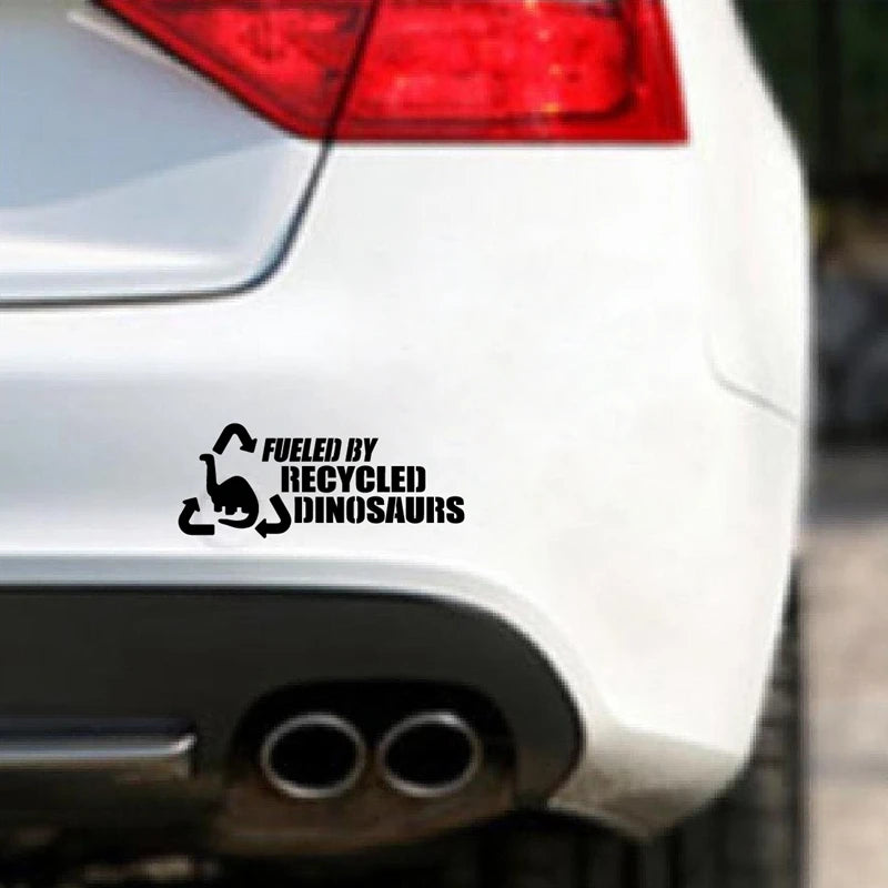 Fueled By Recycled Dinosaurs Auto Aufkleber - 19cmx8cm Vinyl Sticker