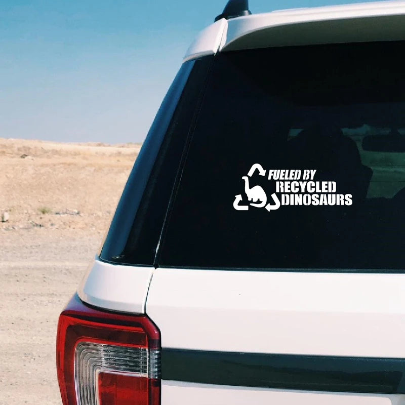 Fueled By Recycled Dinosaurs Auto Aufkleber - 19cmx8cm Vinyl Sticker