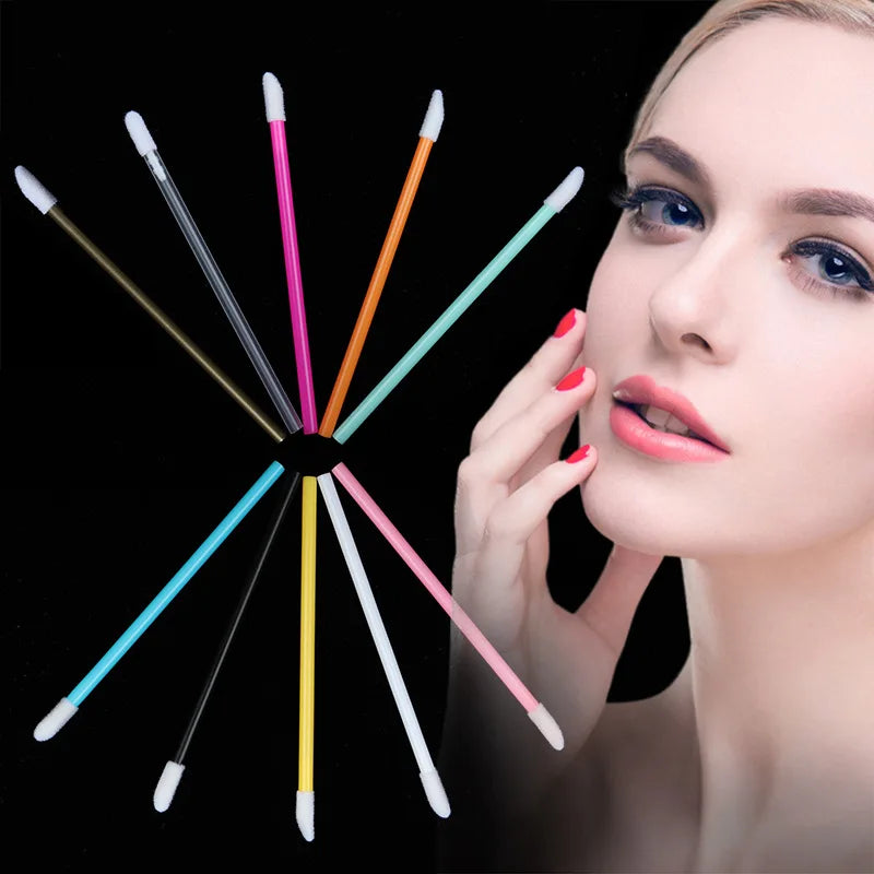 50 Pcs Disposable Makeup Lip Gloss Brush Lipstick Gloss Wands Applicator 