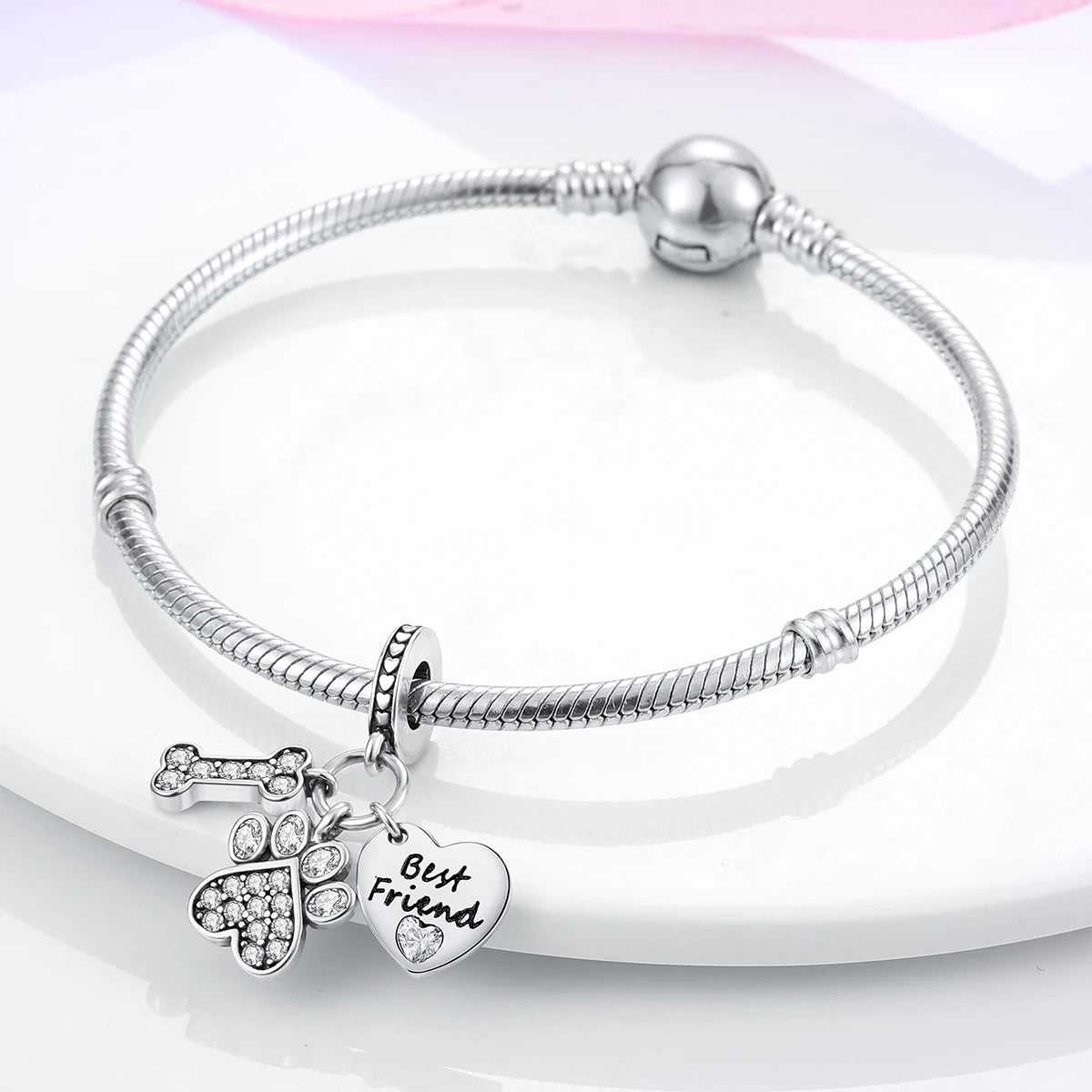 Silber Sunflower Glücksbringer für Pandora Armbänder