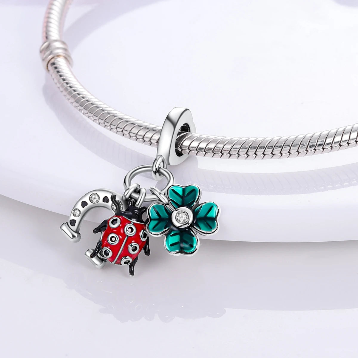 Silber Sunflower Glücksbringer für Pandora Armbänder