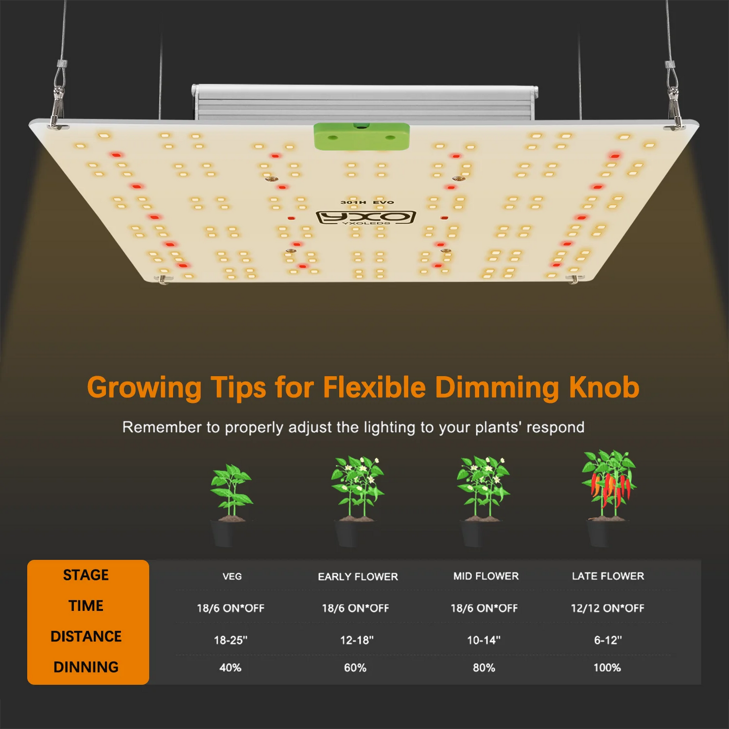 Premium 65W 120W LM301H EVO LED Growlicht