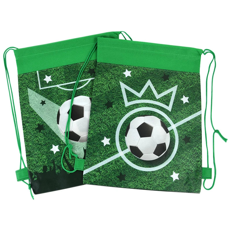 10 Stück Fußball Party Geschenke Sport Design Zugbeutel Kinder Geburtstag Dekoration