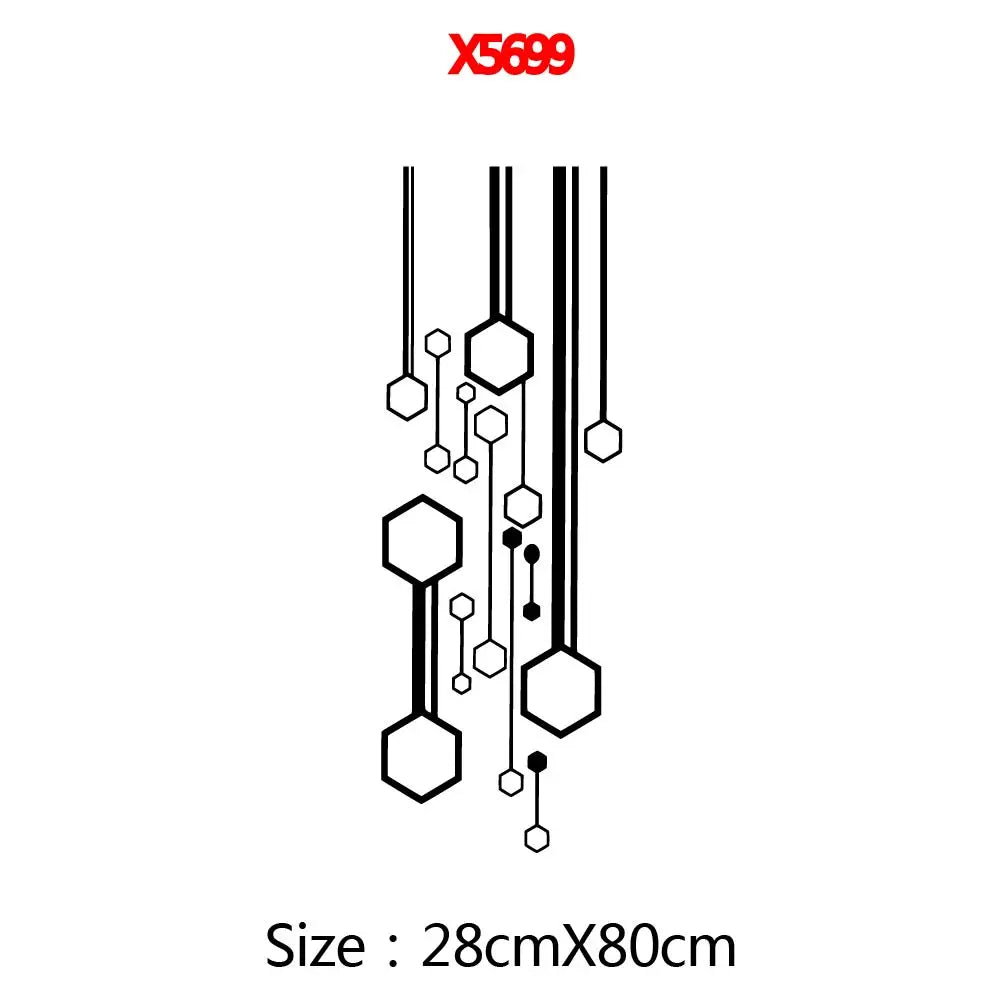 Hexagon Streifen Vinyl-Aufkleber