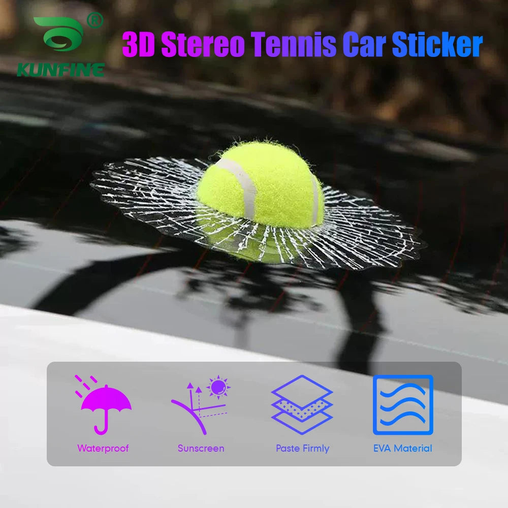 3D Tennisball-Unfall Aufkleber