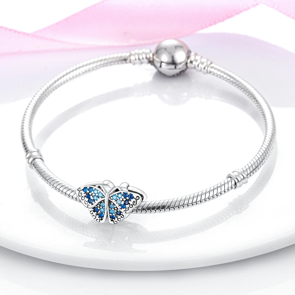 Silber Sunflower Glücksbringer für Pandora Armbänder