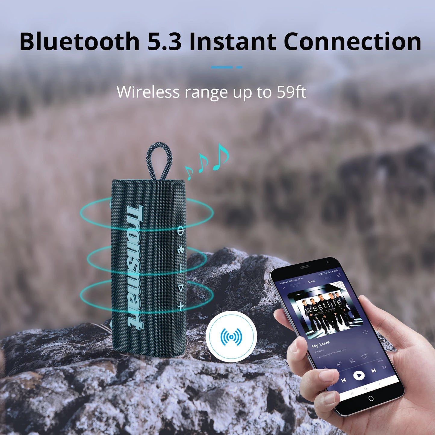 Tronsmart Bluetooth 5.3 Lautsprecher / Tragbar IPX7 Wassergeschützt