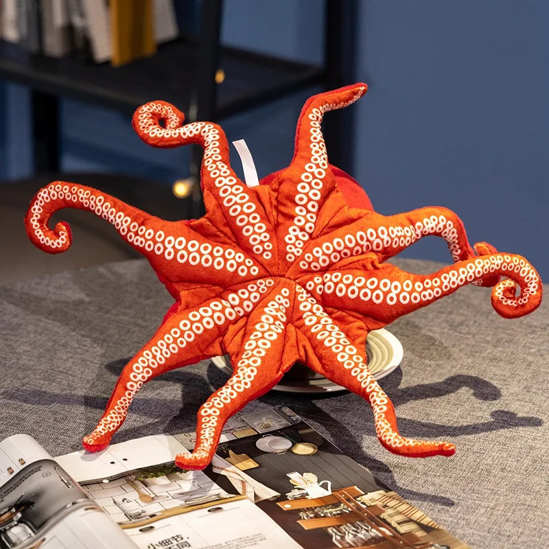 Lebensechter Roter Oktopus - Plüschspielzeug (40cm/75cm)