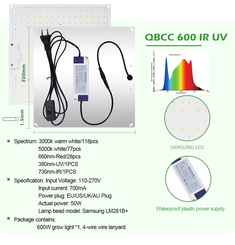 Samsung LM281B Quantum LED Growlicht für Wachstum und Blüte