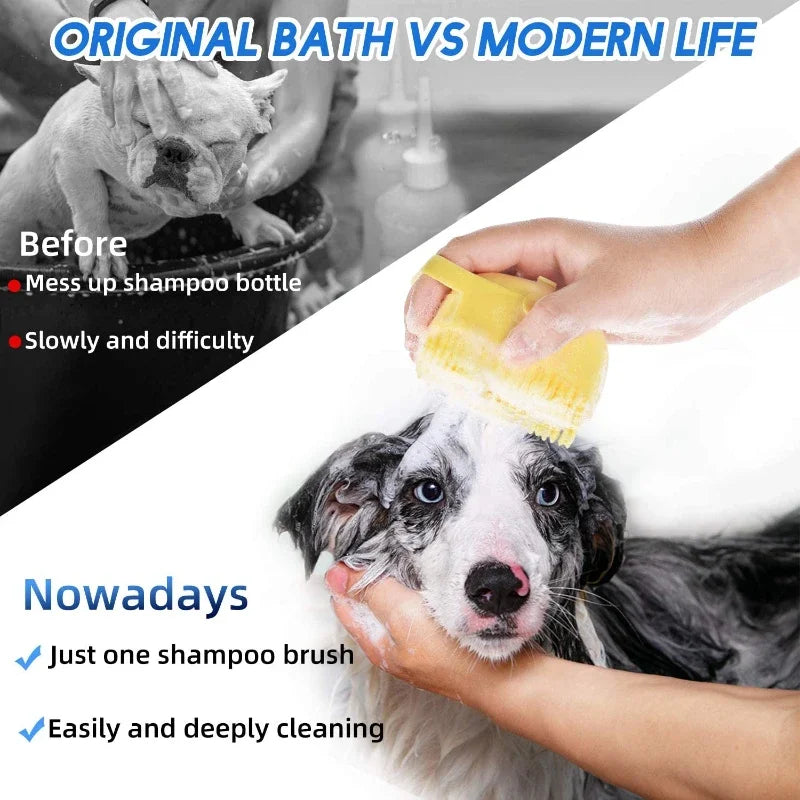 Hunde-/Katzenbürste Massagekamm - 80ml - zum Baden