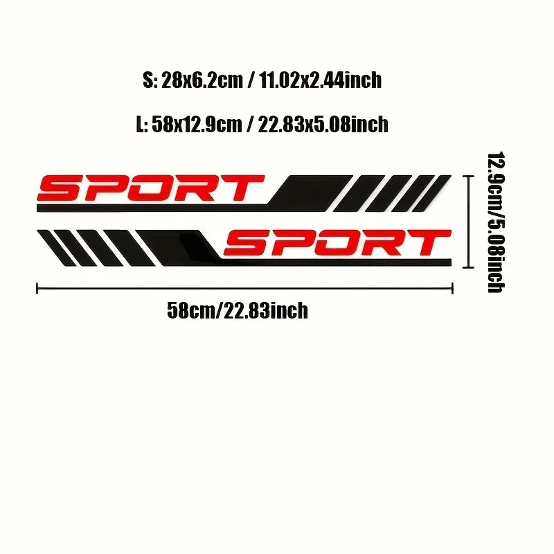 Stylischer Sport Aufkleber Diagonal