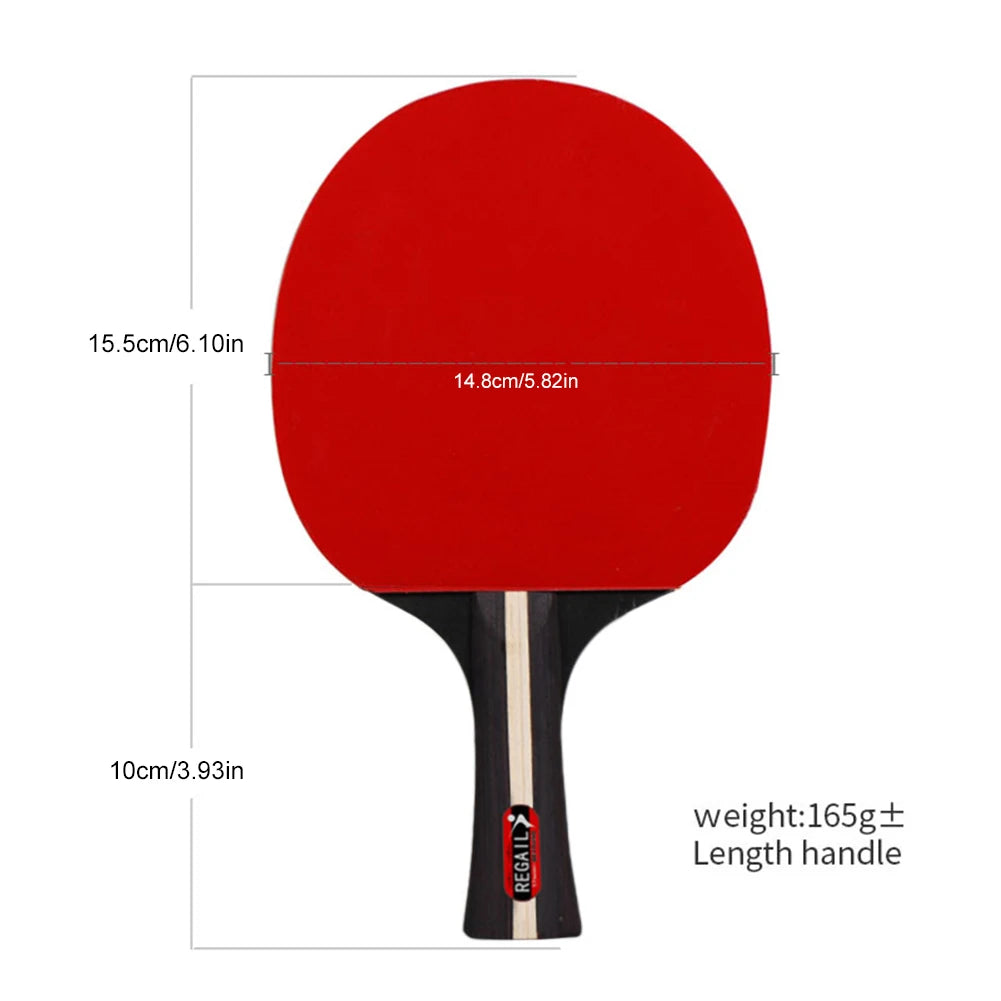 Tischtennisschläger 2 Schläger & 3 Bälle Profi Ping Pong Schläger mit Tasche