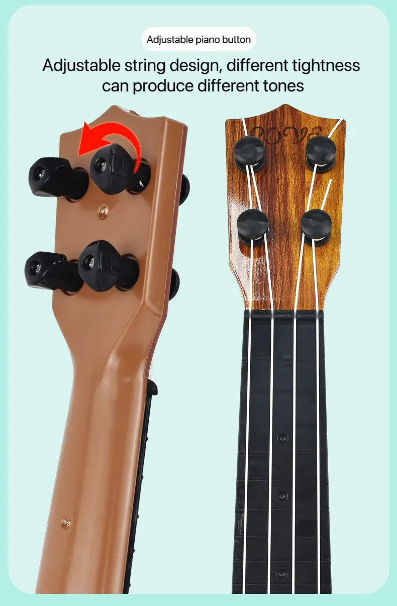 35cm Kinder Gitarre Spielzeug Kinder Musikinstrument mit Paddeln Yukrili Musik