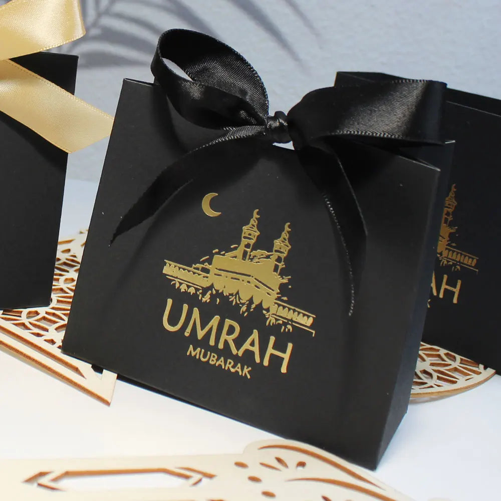 Elegante Umrah Mubarak Schokoladen Geschenkbox für muslimische Feierlichkeiten