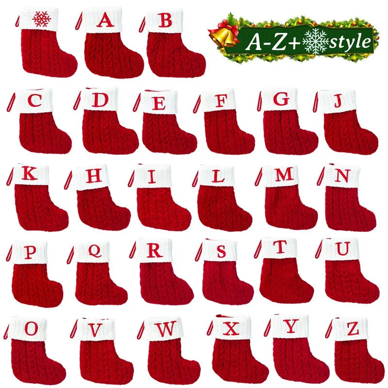 Weihnachtsdekoration -  A-Z Stricksocken