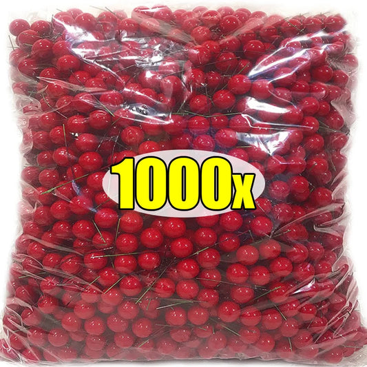 50/100/200/500/1000 Stück - Mini Künstliche Beeren für Weihnachten