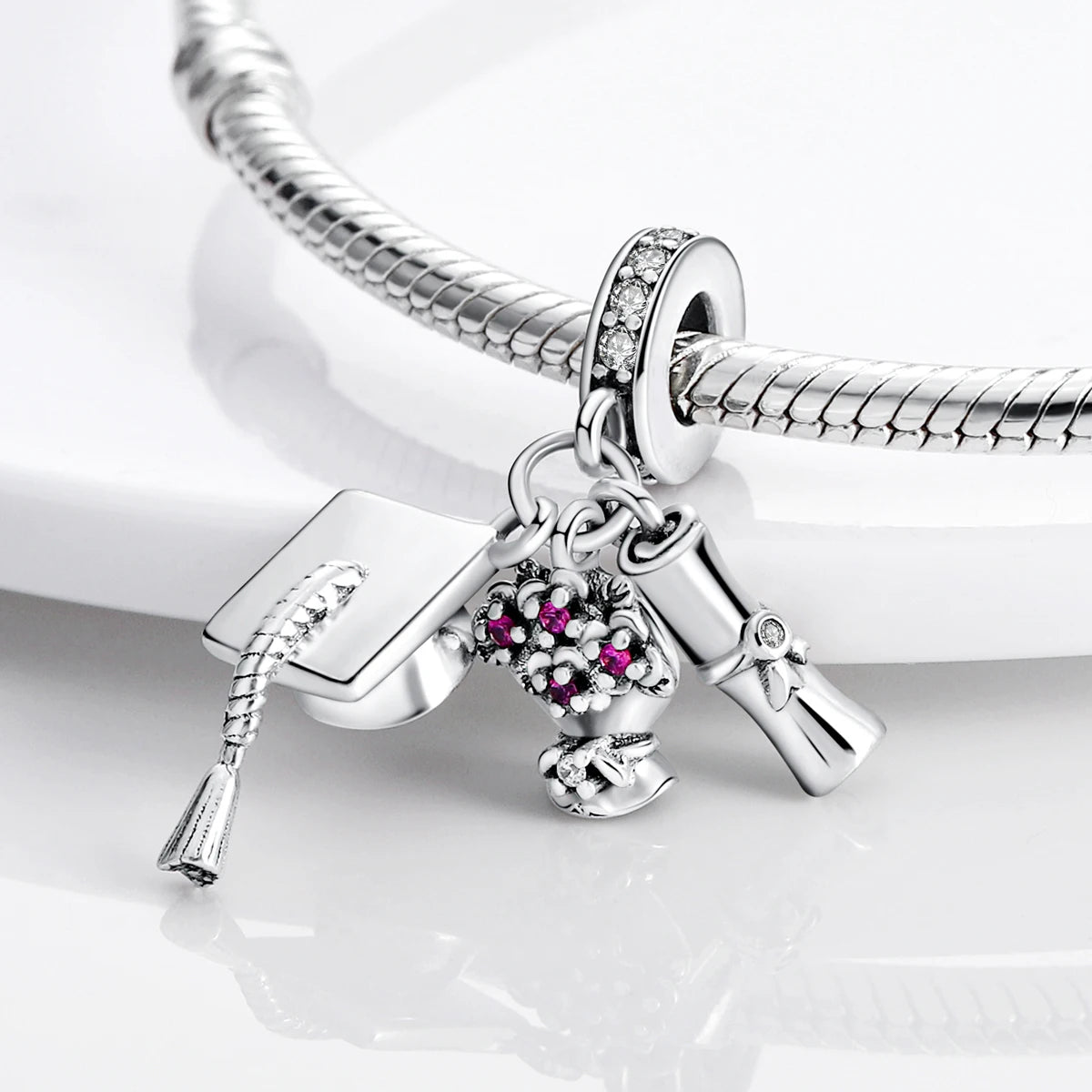 Silber Sunflower Glücksbringer für Pandora Armbänder