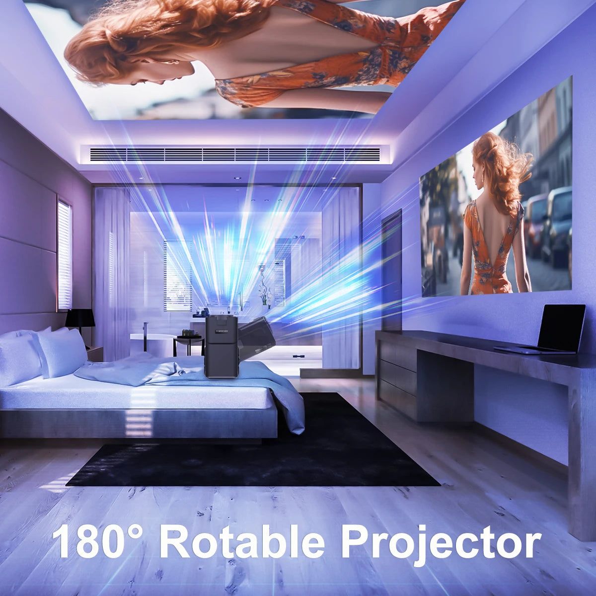 Magcubic 4K Android 11 Projektor 1080P 390ANSI Wifi6/BT5.0