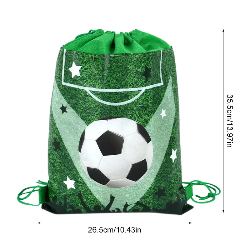 10 Stück Fußball Party Geschenke Sport Design Zugbeutel Kinder Geburtstag Dekoration