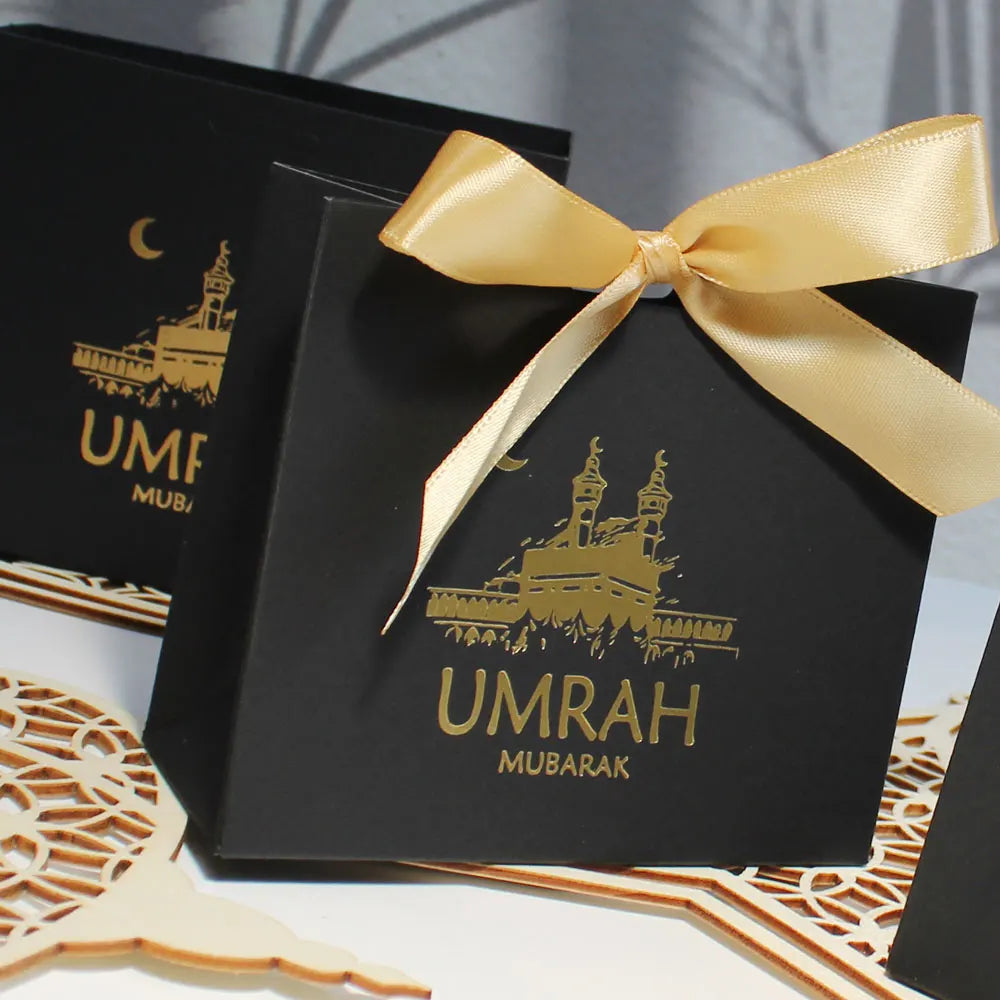 Elegante Umrah Mubarak Schokoladen Geschenkbox für muslimische Feierlichkeiten