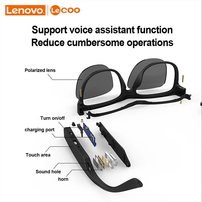 Lenovo Lecoo C8 Smarte Brille- Bluetooth Sonnenbrille