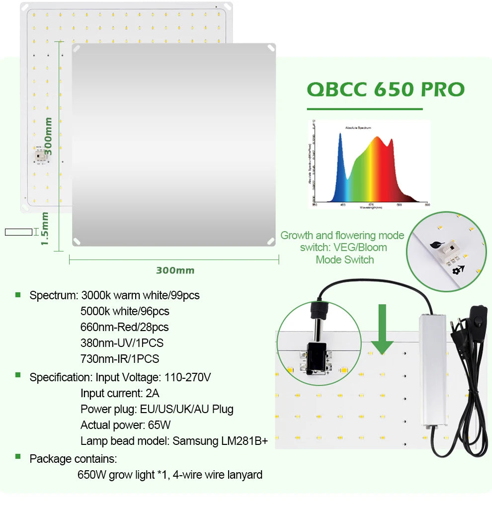 Samsung LM281B Quantum LED Growlicht für Wachstum und Blüte