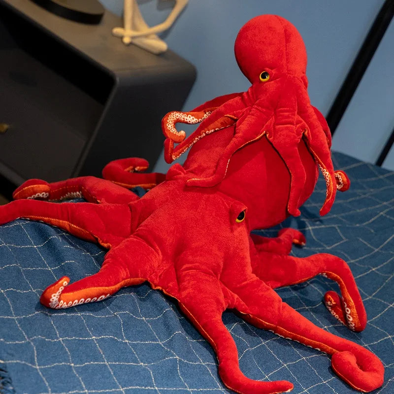 Lebensechter Roter Oktopus - Plüschspielzeug (40cm/75cm)