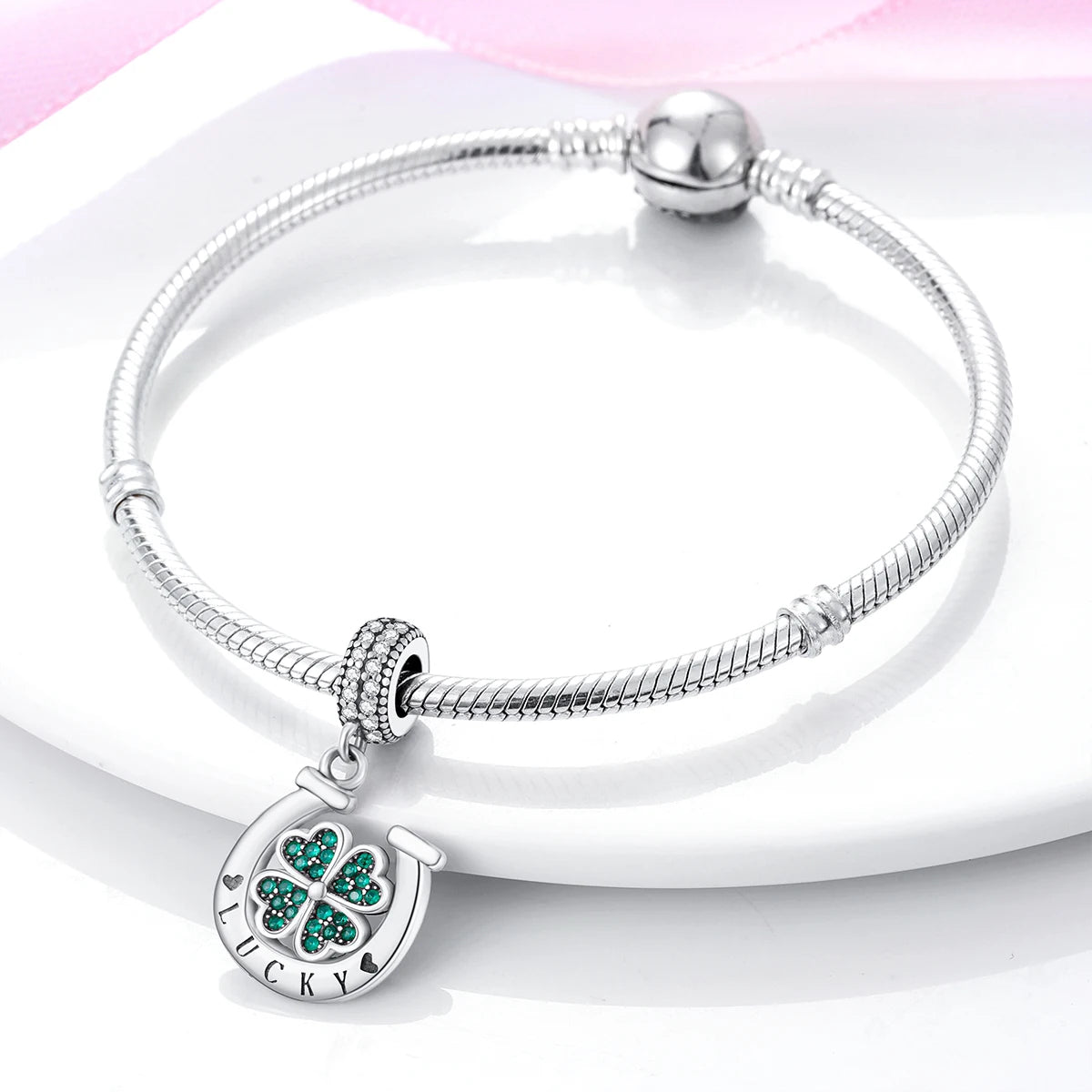 Silber Sunflower Glücksbringer für Pandora Armbänder