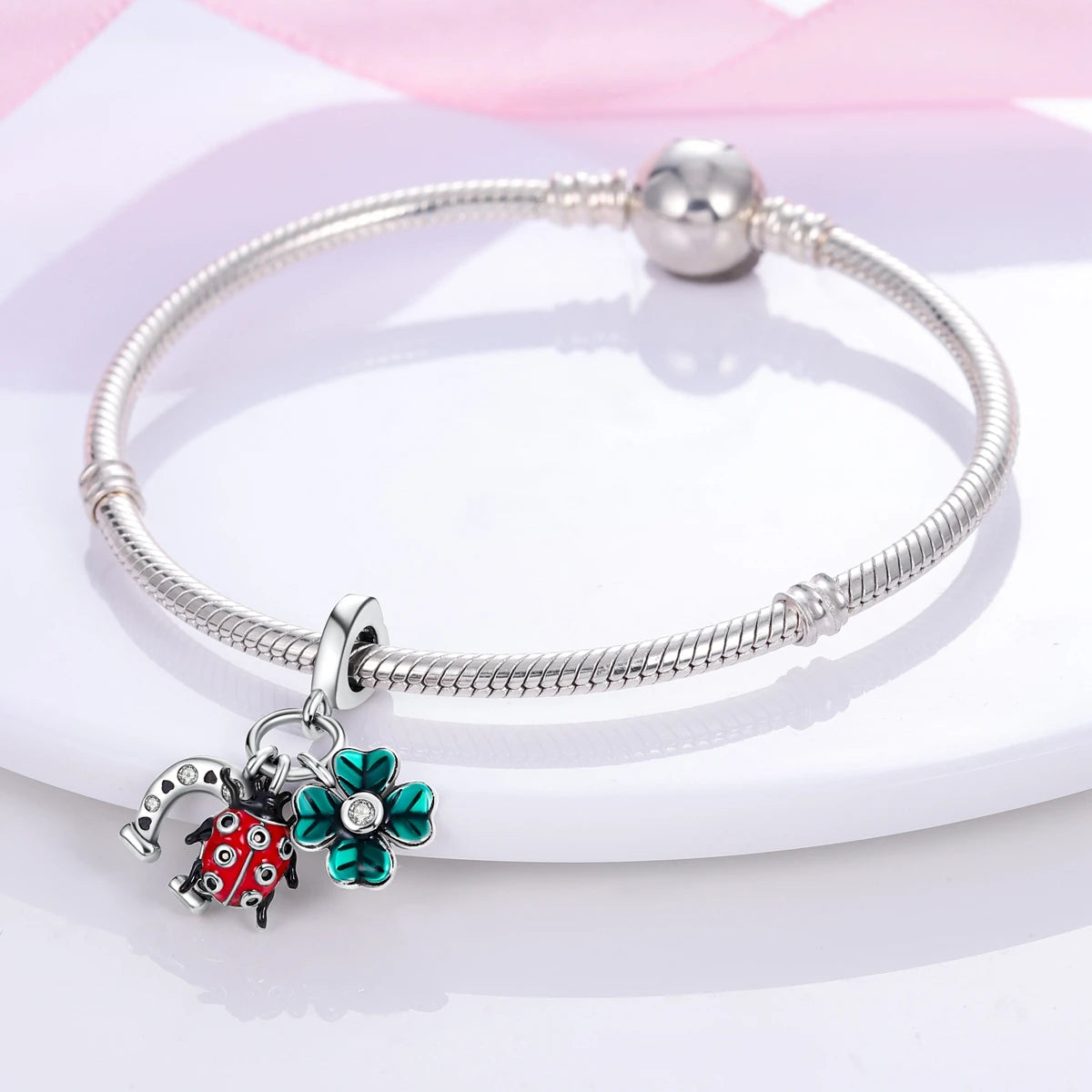 Silber Sunflower Glücksbringer für Pandora Armbänder