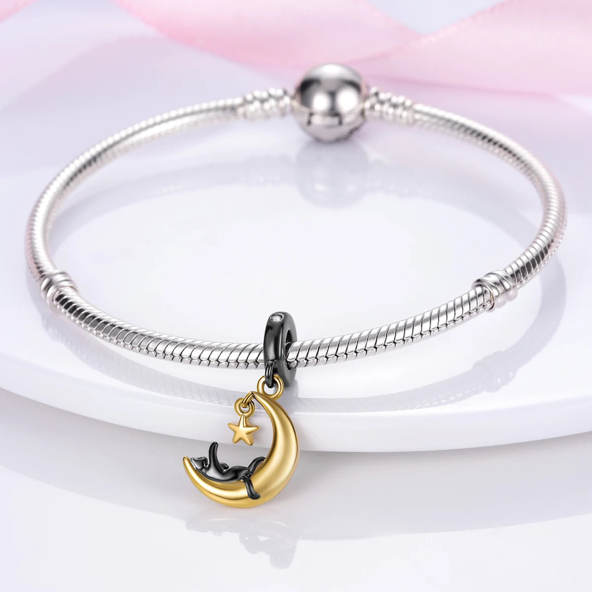 Silber Sunflower Glücksbringer für Pandora Armbänder